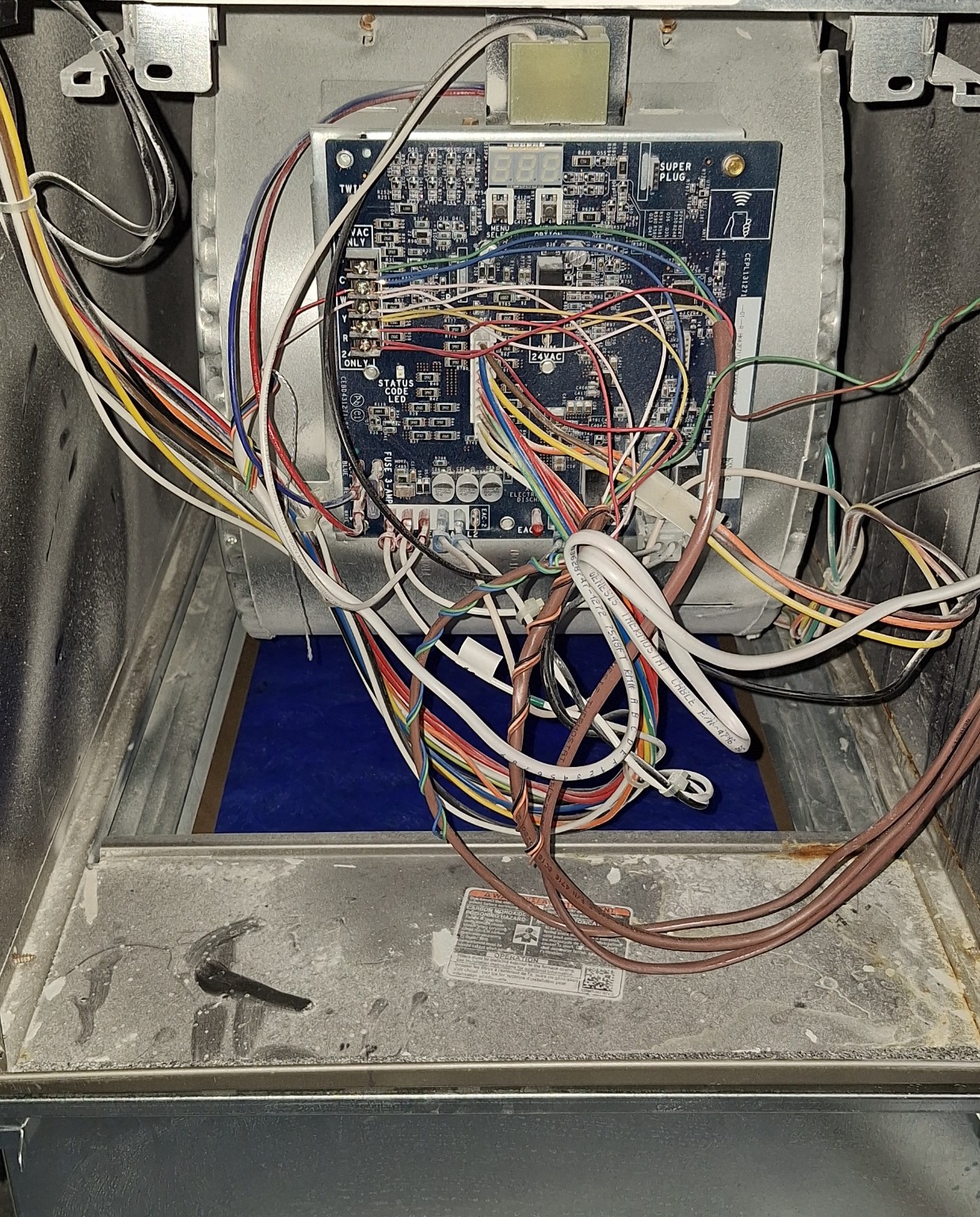 HVAC system before service