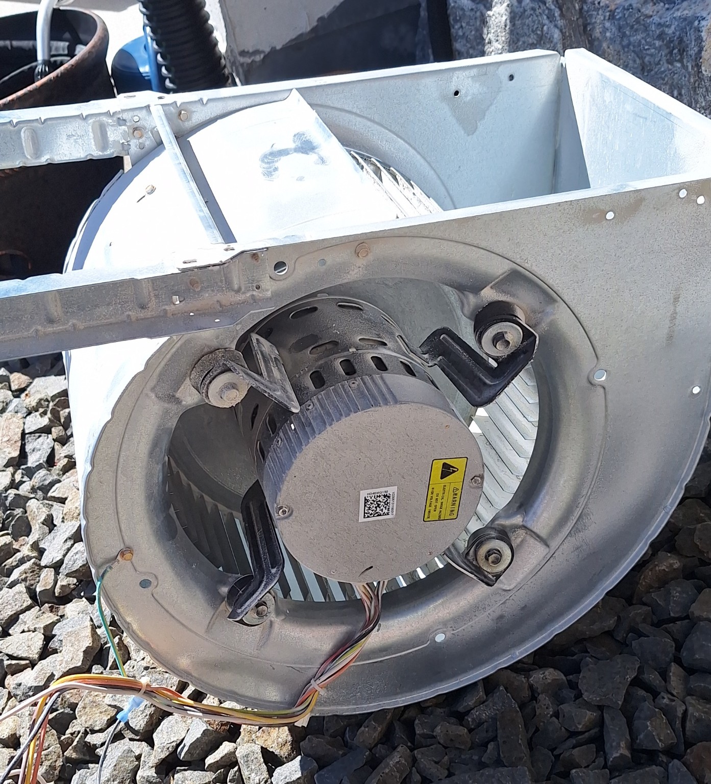 HVAC blower after service