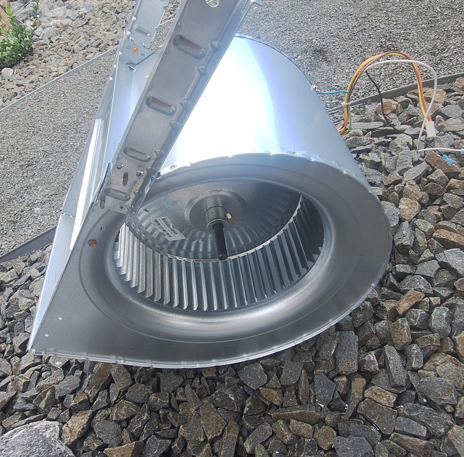 Blower housing after cleaning