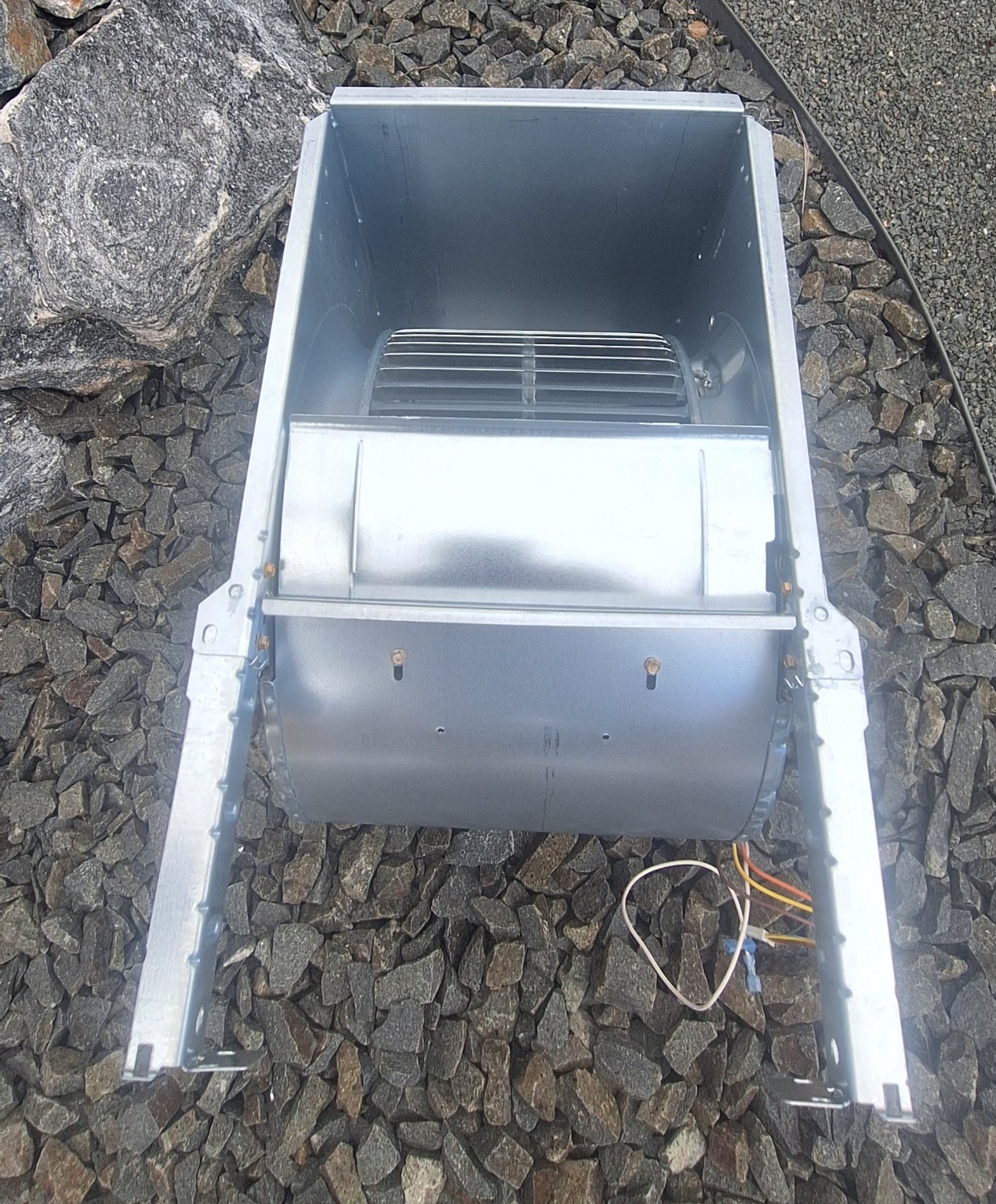 Blower housing before cleaning